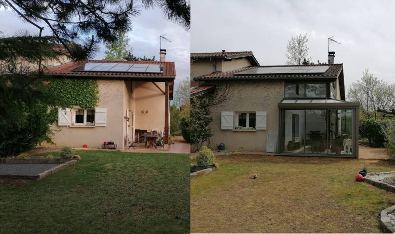 Installation d'une véranda Renoval gamme 